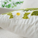 Axyaa Velvet Jacquard Embroidery Pillow Covers for Sofa Throw Headboard Decor