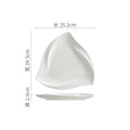 Axyaa Triangular Ceramic Plate Set for Molecular Cuisine and Fine Dining