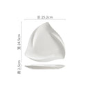 Axyaa Triangular Ceramic Plate Set for Molecular Cuisine and Fine Dining
