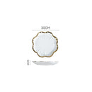 Axyaa Light Luxury Ceramic Dinner Plate for Steaks, Noodles, Fruits, and Dim Sum