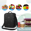 Axyaa Gothic Skull Damask Insulated Lunch Bag - Reusable Thermal Cooler Tote