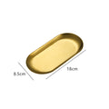 Axyaa Stainless Steel Oval Jewelry Display Tray - Elegant Home Organizer Tray