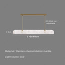 Axyaa Marble Luxury Pendant Light, Alabaster Hanging Lamp for Dining Room, High-end Lighting