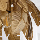 Axyaa Gold Leaves Chandelier: Small Pendant Lighting for Bedroom, Kitchen Island, Hallway