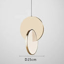 Axyaa Gold LED Circle Chandelier Pendant Lights for Home Decor & Indoor Lighting