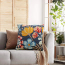 Embroidered Bohemian Pillow Cover by Axyaa - 45x45 Decorative Cushion Case