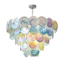 Axyaa Glass Chandeliers: Round LED Vintage Pendant Light for Dining Room & Kitchen