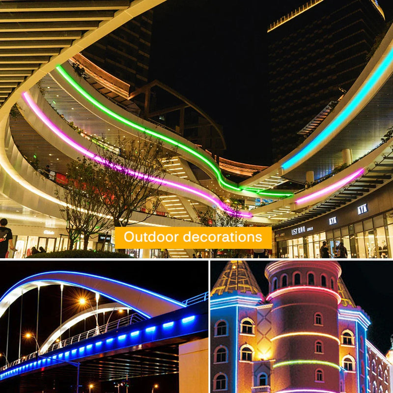 Axya 12V Neon Light Strip LED SMD 2835 Waterproof Flexible Outdoor Advertising Decoration