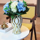 Axyaa Ceramic Electroplating Vase Jar - Luxury Home Decor Craft for Living Room Entryway