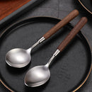 Axyaa Walnut Handle Stainless Steel Tableware Set