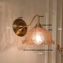 Axyaa Clear Glass LED Wall Sconce Modern Brass Fixture Applique Murale