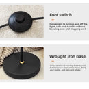 Axyaa Matte Black LED Triple Floor Lamp - Modern Minimalist Design for Living Room and Bedroom