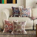 Axyaa Vintage Moroccan Ruffle Print Cushion Cover 45x45cm for Sofa