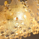 Axyaa French Cream Glass Chandelier Modern Minimalist Art for Living Room