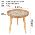 Axyaa Handmade Rattan Shells Coffee Table - Nordic Style Home Decoration