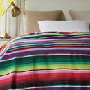Axyaa Boho Beach Blanket: Hand-Striped Mat with Tassels