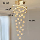 Axyaa Chandelier: Modern LED Pendant Light for Staircase & Living Room