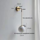 Axyaa Moon LED Wall Light Fixture Adjustable Nordic Modern Bedside Lamp