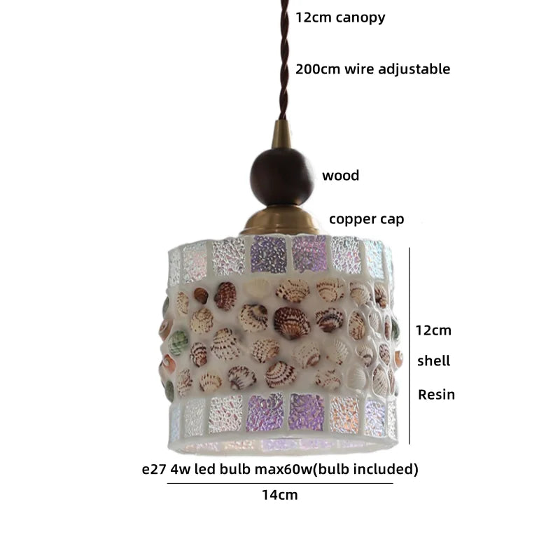 Axyaa Clear Glass LED Pendant Light - Nordic Modern Hanging Lamp