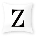 Axyaa Polyester Alphabet Cushion Cover 45X45cm for Home Sofa Decor