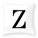 Axyaa Polyester Alphabet Cushion Cover 45X45cm for Home Sofa Decor
