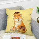 Axyaa Shiba Inu Cushion Cover 45x45cm for Bed or Chair Decor