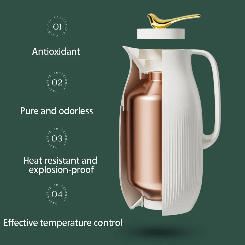 Axya Retro Insulated Vacuum Flask Kettle Portable Thermal Tea Pot Bottle