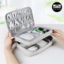 Axyaa Double Layer Travel Electronics Organizer with Large Capacity Storage