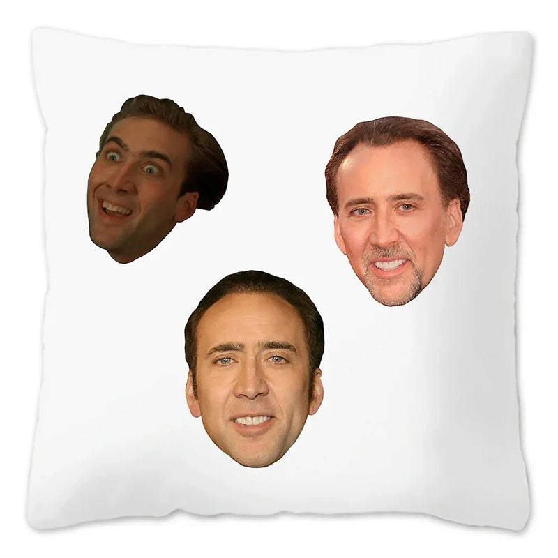 Nicolas Cage Sofa Pillow Cover by Axyaa - Home Decor Actor Cushion Case