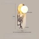 Axyaa Marble Glass LED Wall Light for Home Decor