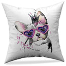 Axyaa Animal Print Pillowcase in Peach Skin Fabric - Modern Simple Cartoon Design