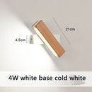 Axyaa Solid Wood LED Wall Lamp | Adjustable Nordic Bedside Lighting