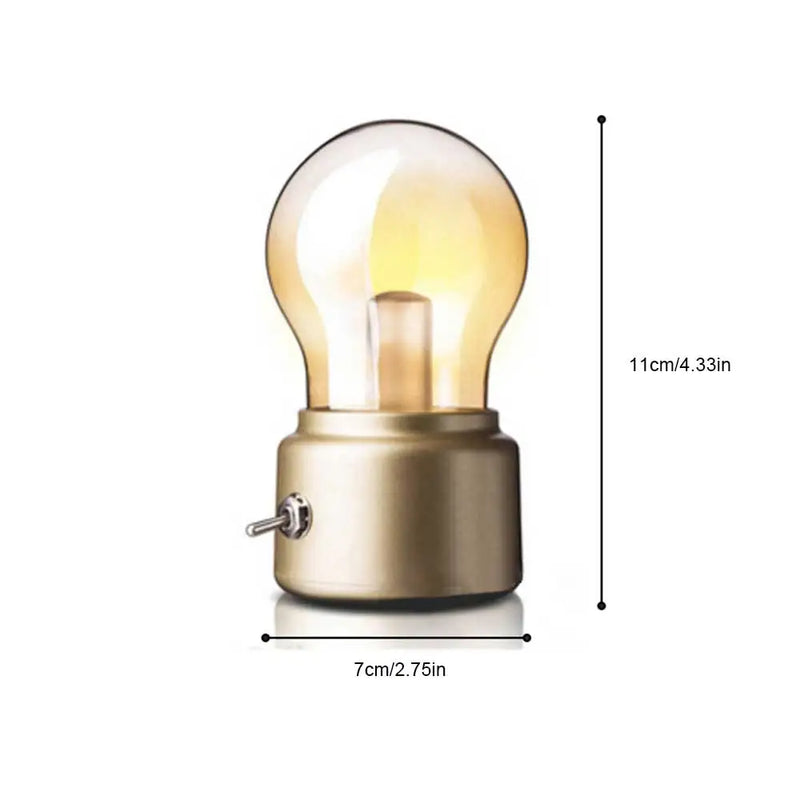 Axyaa Retro Bulb Night Light - USB Desktop Lamp for Bedroom and Office