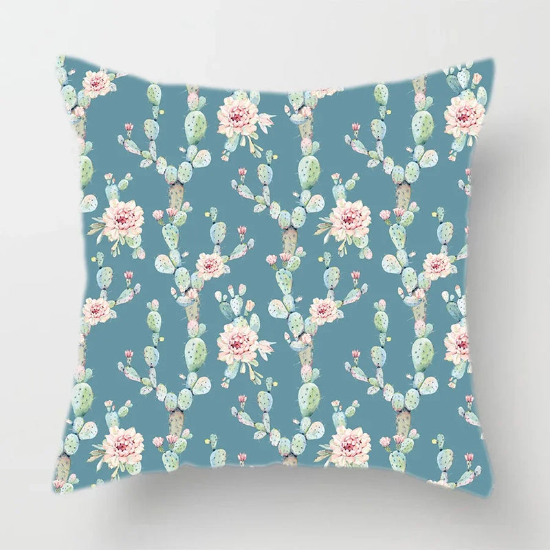 Axyaa Watercolor Cactus Flower Pillow Case 45x45cm