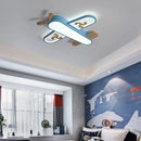 Axyaa Minimalist Wood LED Ceiling Light for Children's Room