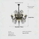 Axyaa Nordic Luxury LED Chandelier for Home Decor Lighting
