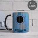 Axyaa Guitar Pattern Ceramic Mug - Music Cafe Theme Cup