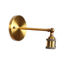 Axyaa Loft LED Wall Lamp Gold Pull Chain Switch Vintage Industrial Luminaire