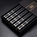 Axyaa Alloy Non-Slip Sushi Chopsticks Set - Black, 5 Pair Reusable Tableware Gift Japan Home