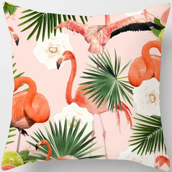 Axyaa Flamingo Cushion Cover 45*45cm – Home Sofa Decor Pillowcase