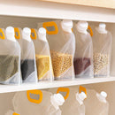 Axyaa Reusable Storage Bags with Handle and Nozzle, Leak Proof Freezer Bag