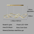 Axyaa LED Pendant Light Stainless Steel Modern Chandelier for Dining Kitchen Island