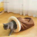 Axyaa Cozy Cat Sleeping Bag: Warm Semi-enclosed Pet Nest for Small & Medium Pets