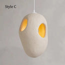 Axyaa Wabi Sabi Beige Porous Pendant Lamp - LED Suspension Chandelier for Home
