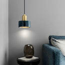 Axyaa White Marble LED Pendant Lights Gold Brass Vintage Hanging Lamp