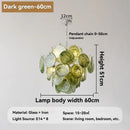 Axyaa French Crystal Glass Chandelier LED Pendant Light, Colorful & Modern Bedroom Living Room Decor