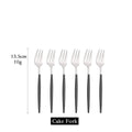 Axyaa Stainless Steel Fruit Cake Fork Set - 6Pcs