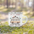 Axyaa Adventure Campfire Party Camping Mug - Mountain Handle Cup Gifts for Camper
