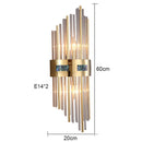 Modern Glass Rod Wall Lamp with LED Lighting for Home Decor by Axyaa