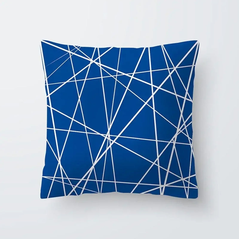 Axyaa Simple Modern Blue Pillowcase for Home Decor